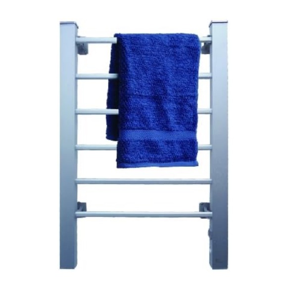 6-Bar Towel Warmer Freestanding Or Wall Mountable Silver Pursonic - SHIP ALONE - Picture 3 of 7